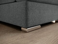 Coltar extensibil stanga 3 locuri ELTAP, LT-05VER, Siber, 270x186x93 cm, lemn/poliester, gri
