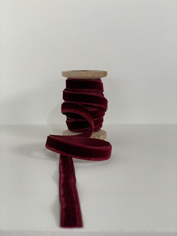 Ornament de brad de Crăciun, BSY610, 4.3x6 cm, Catifea, Rosu claret