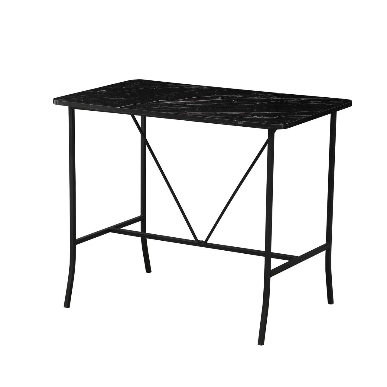 Masa de bar, Hanah Home, Retro, 110x92x70 cm, Negru - imagine 3