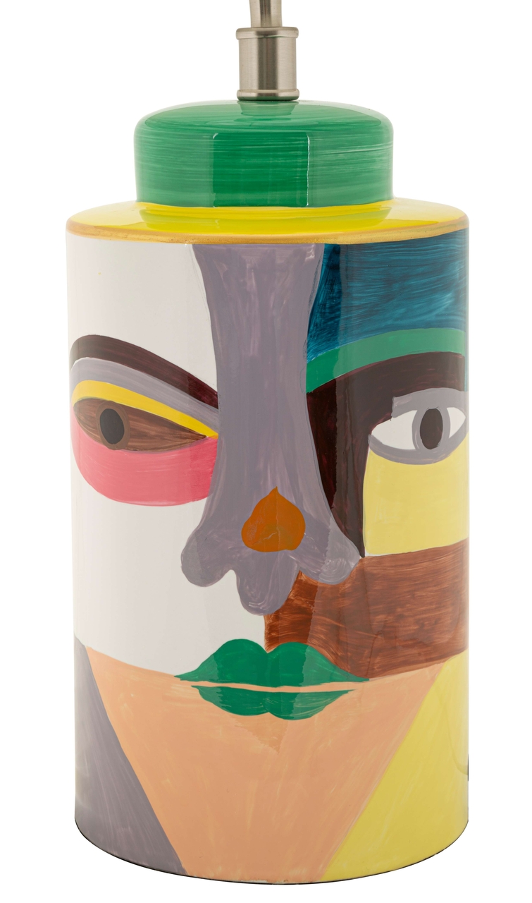 Lampa de masa Piccassy, Mauro Ferretti, 1 x E27, 40W, 40x65 cm, ceramica/fier/textil, multicolor
