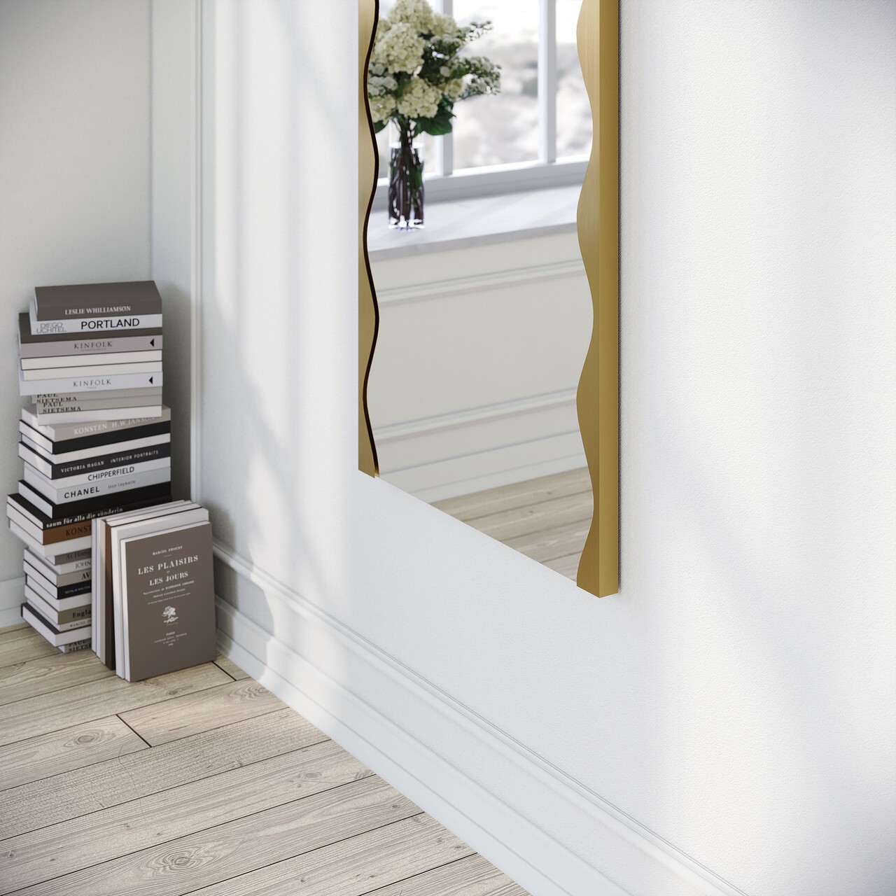 Oglinda decorativa, Neostill, Melodia, 50x140 cm, Metal, Auriu - 1 | YEO