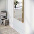 Oglinda decorativa, Neostill, Melodia, 50x140 cm, Metal, Auriu
