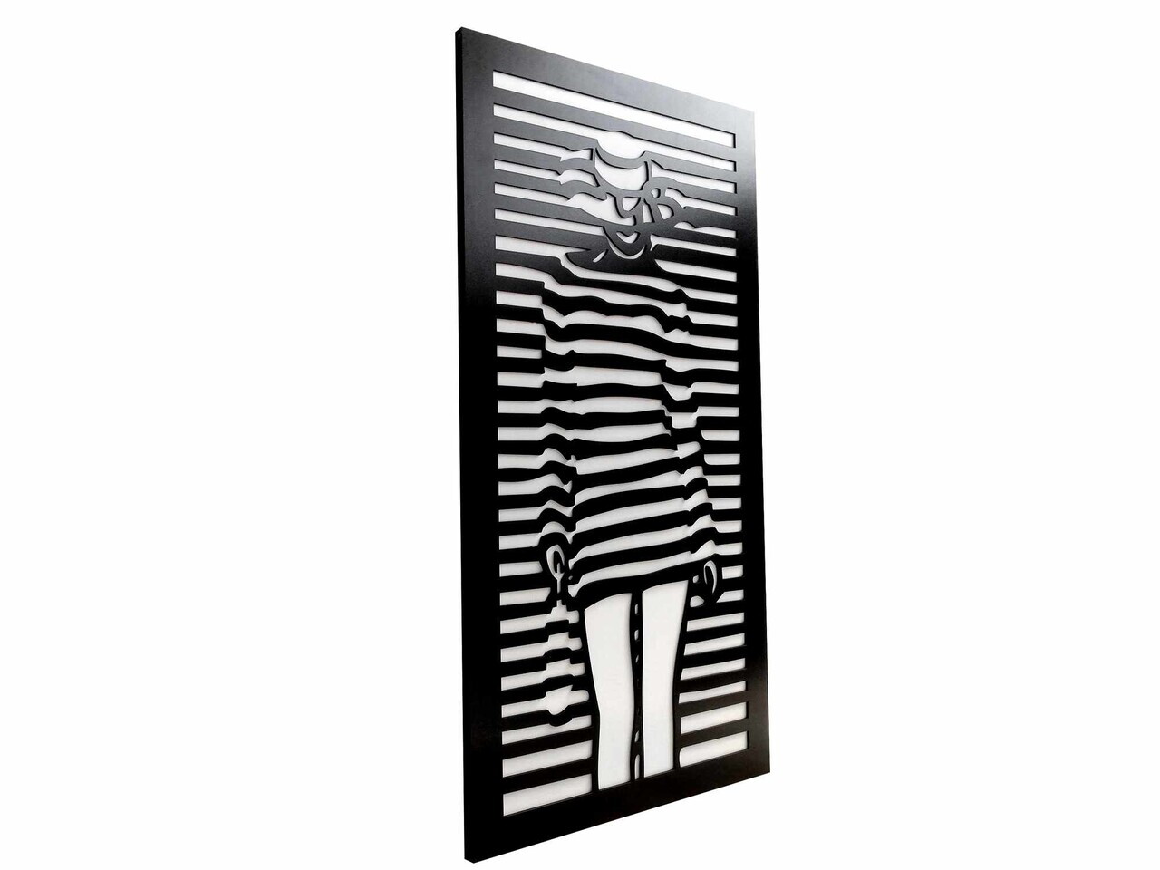 Tablou decorativ, Lina, Dimensiune: 35 x 68 cm, Alb/Negru — imaginea 3