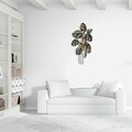 Decoratiune de perete, Leaves, Creaciones Meng, 49.5x90.8 cm, metal galvanizat