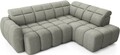 Coltar extensibil dreapta 4 locuri ELTAP, RT-100XIL, Falconn, 258x208x107 cm, lemn/poliester, verde
