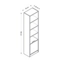 Corp biblioteca, Minerva, Elina 1, 45x180x30 cm, PAL, Nuc / Antracit