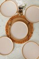 Set platouri servire desert, Keramika, 275KRM1903, Ceramica , Nu absoarbe apa, Crem / Aur
