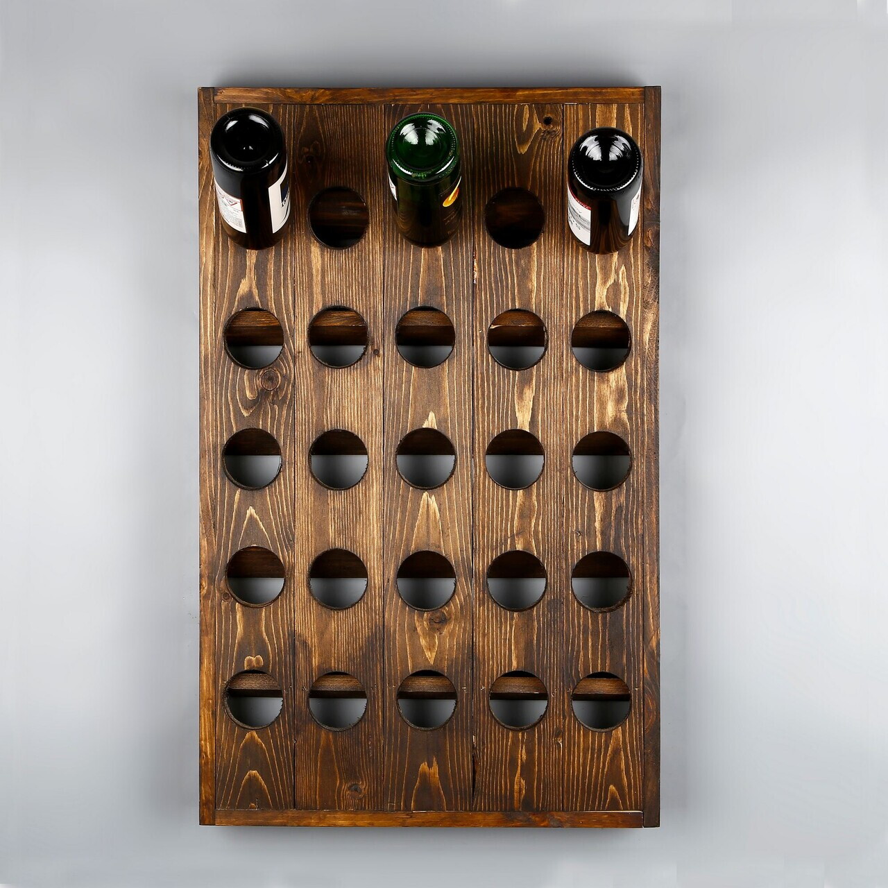 Raft pentru sticle de vin, Hanah Home, Raf340, 49x70x9 cm, Lemn masiv, Lemn - view 4