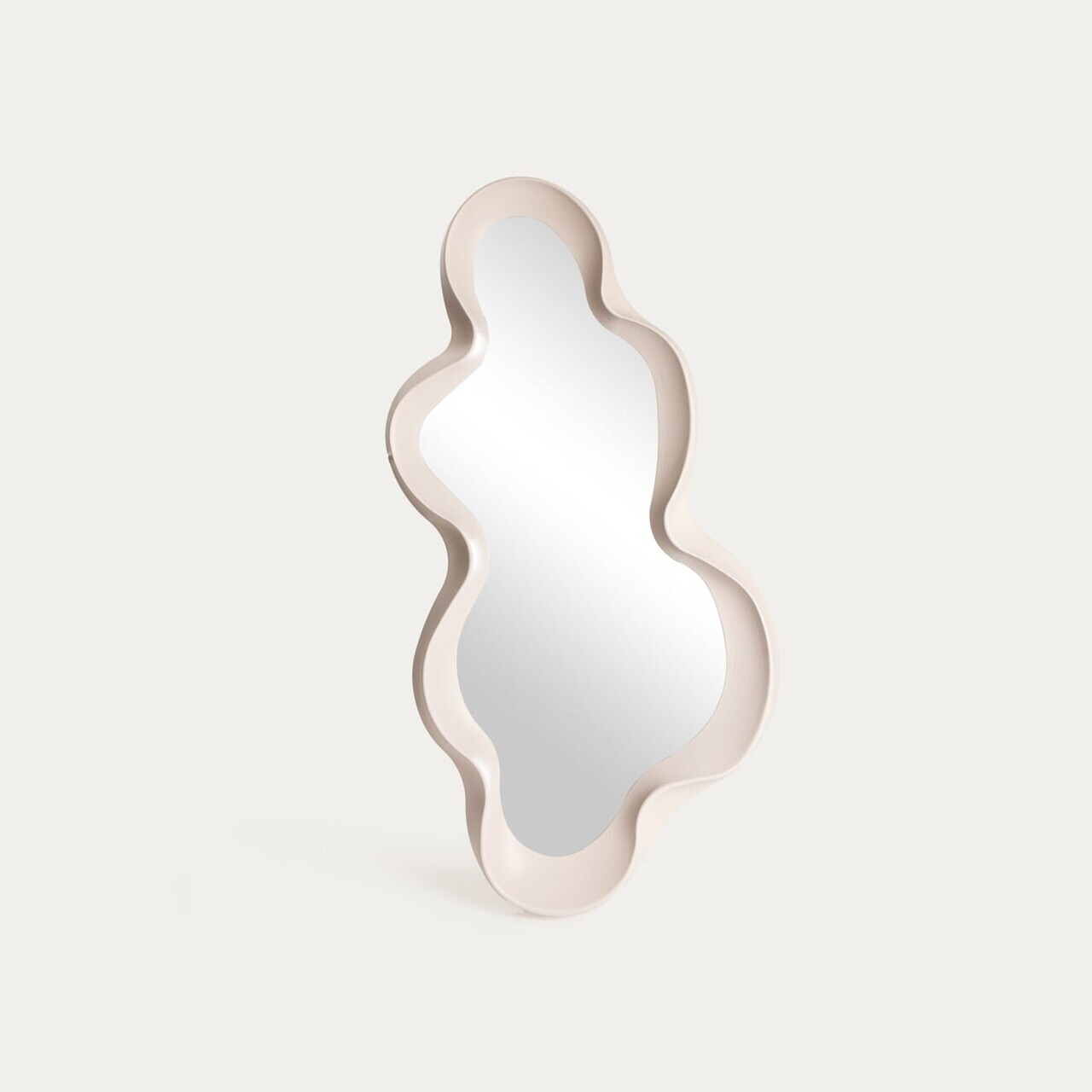 Oglinda decorativa Veya, Homla, 50x100 cm, sticla/plastic/MDF, bej — imaginea 2