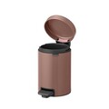 Cos de gunoi cu pedala, Brabantia, NewIcon, 3 L, 23.5x16.8x26.4 cm, otel, grej satinat