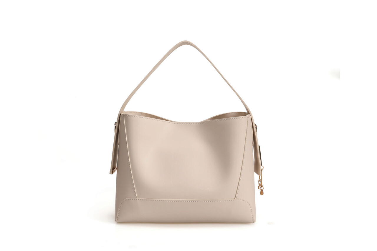 Geanta, Lucky Bees, 925 Cream, piele ecologica, crem