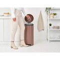 Cos de gunoi cu pedala, Brabantia, NewIcon, 30 L, 38x29.3x67.9 cm, otel, grej satinat