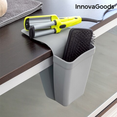 Suport organizator cu ventuze innovagoods, 13x18x6 cm, silicon