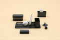 Scurgator vase cu suport tacamuri, Brabantia, SinkSide, 20x46.3x12.5 cm, aluminiu, gri inchis