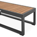 Masuta pentru gradina/terasa Nest, 75x27.5x37.5 cm, aluminiu, lemn de teak, antracit/natur