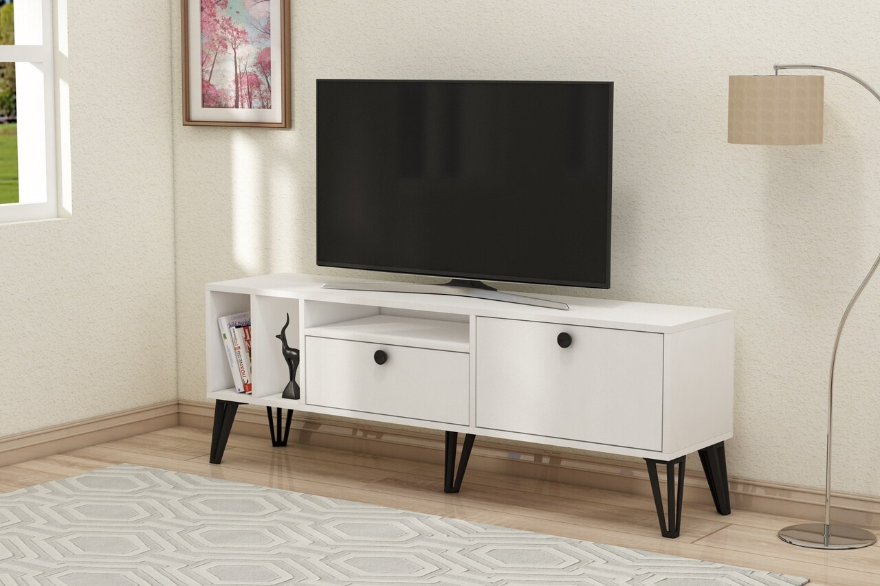Comoda TV, Coraline, Aris, 150x53x35 cm, PAL, Alb - 1 | YEO