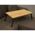 Masuta pentru laptop / mic dejun Gusto, Vella, 60x35x24.5 cm, natural/negru