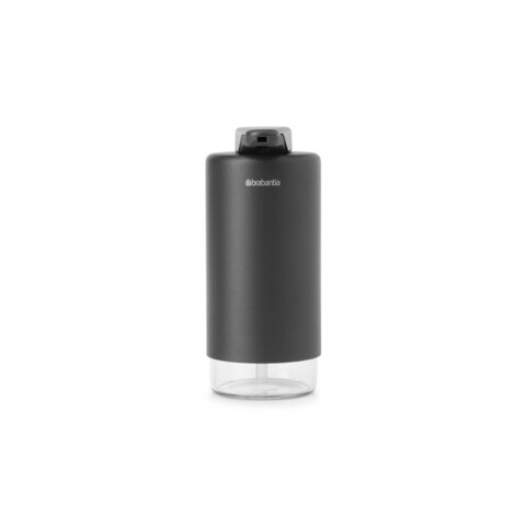 Dozator sapun / detergent lichid, Brabantia, SinkStyle Mineral, 6.5x8.5x15 cm, 200 ml, otel, gri inchis