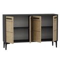 Consola, Odessa, Stria, 120x30x75 cm, PAL, Stejar antracit / safir
