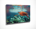 Tablou decorativ, DC370, 60% bumbac/40% poliester, Rama de lemn, Multicolor