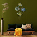 Decoratiune de perete, Monstera, Metal, Dimensiune: 69 x 113 cm, Multicolor
