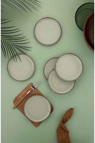 Set platouri servire desert, Hermia, 710KTP3657, Portelan, Verde