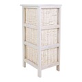 Comoda cu 3 cosuri Thea, Creaciones Meng, 26x32x63 cm, lemn de paulownia