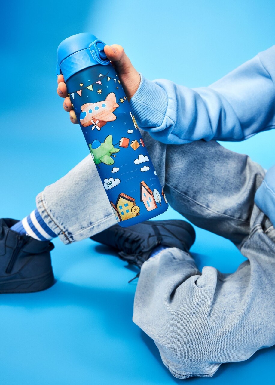 Sticla apa pentru copii Slim, recyclon, 500ml, Airplanes - Ion8 - imagine 8