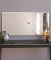 Oglinda decorativa, Siam, Mofo, 60x120x2.2 cm, MDF , Alb