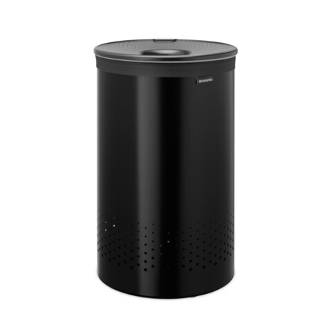 Cos de rufe, Brabantia, Matt, 60 L, 38x38x63.5 cm, otel, negru mat