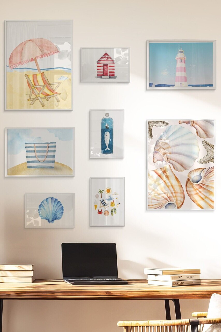 Tablou decorativ, Çgs-069-White-Kck, Lemn masiv, Față: 100% PVC STICLĂ, Multicolor - view 3