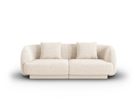 Canapea 2 locuri, Tulum, Cosmopolitan Design, 180x90x70 cm, tesatura chenille, bej deschis