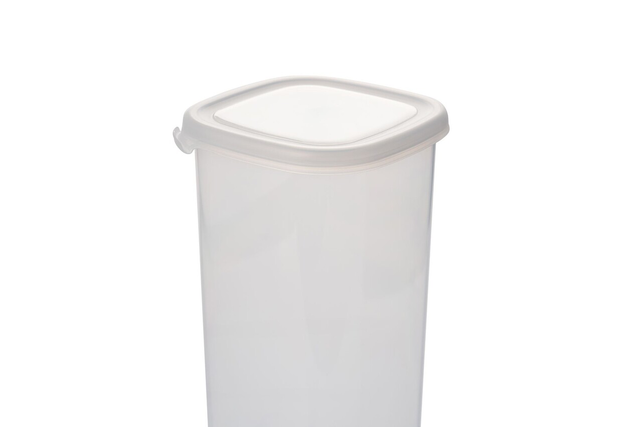 Set recipiente depozitare, Hermia, 964FRM5376, Dimensiune: 10 x 10 x 16,5 cm / 1200 ml (5 bucăți), Alb - imagine 4