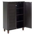 Pantofar cu 2 usi Santi, Pakoworld, 10 perechi pantofi, 60x34.5x91.5 cm, PAL melaminat, wenge