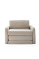 Canapea extensibilă cu 1 loc, Evalina, 383EVN1272, Cadru: 100% CARPEN, Alb
