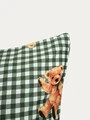 Lenjerie de pat King Size, Nallar, Homla, 200x220 cm, 3 piese, microfibra din poliester, verde