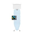 Masa de calcat, Brabantia B, PerfectFlow Fresh Breeze, 124x38 cm, 7 pozitii de reglare, cu suport statie de calcat, otel/bumbac