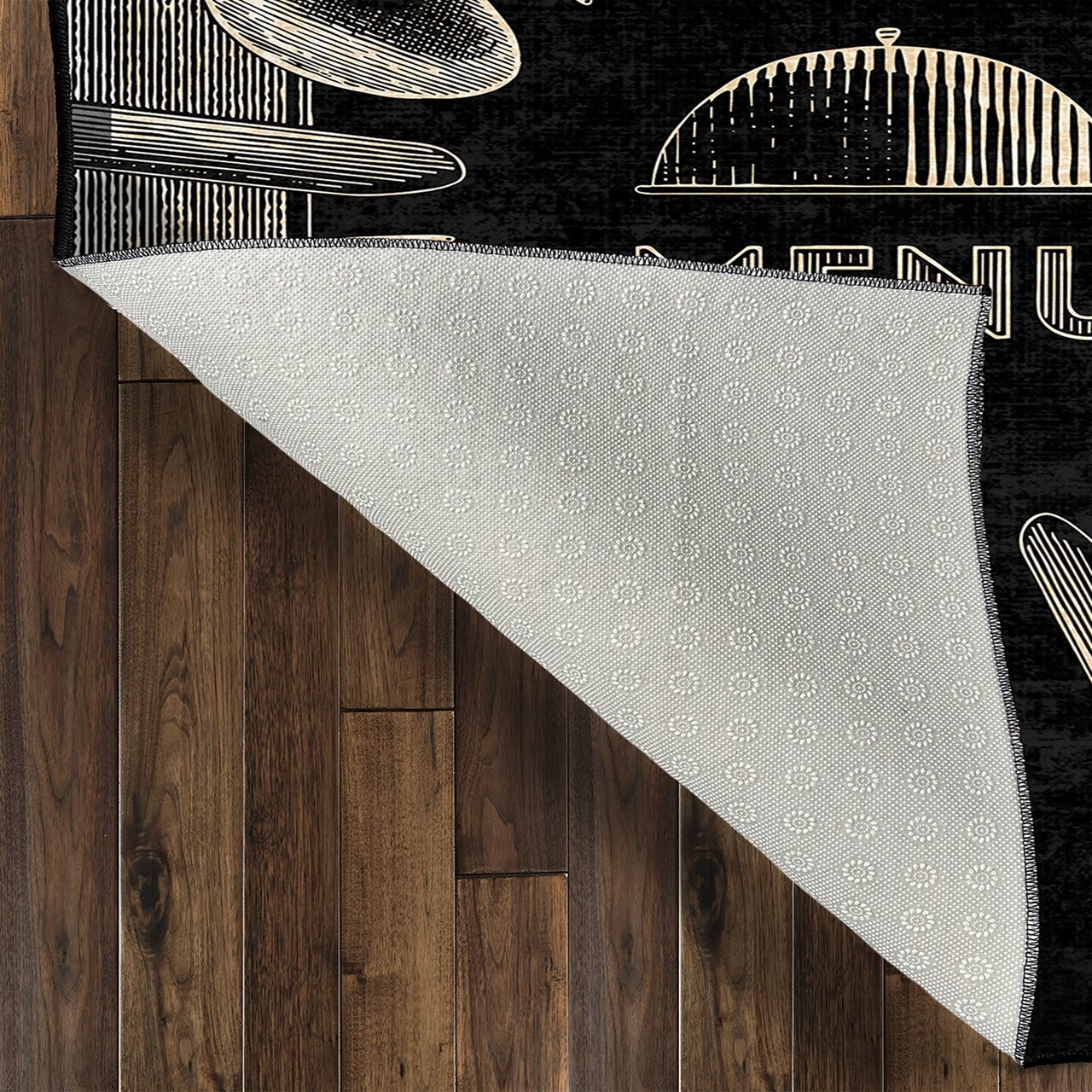 Covor (120 x 180), Wookece1686, 120x180 cm, Negru - view 5