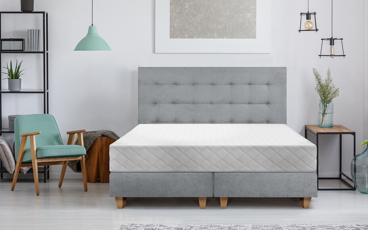 Saltea SuperOrtopedica Green Future KONFORTA Max Plus 25 cm, 140x190x25cm, Spuma poliuretanica elastica, Husa matlasata, hipoalergenica, Reversibila, Ferma