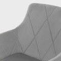 Scaun Fellice, Homla, 61x56x86 cm, metal/catifea din poliester, gri