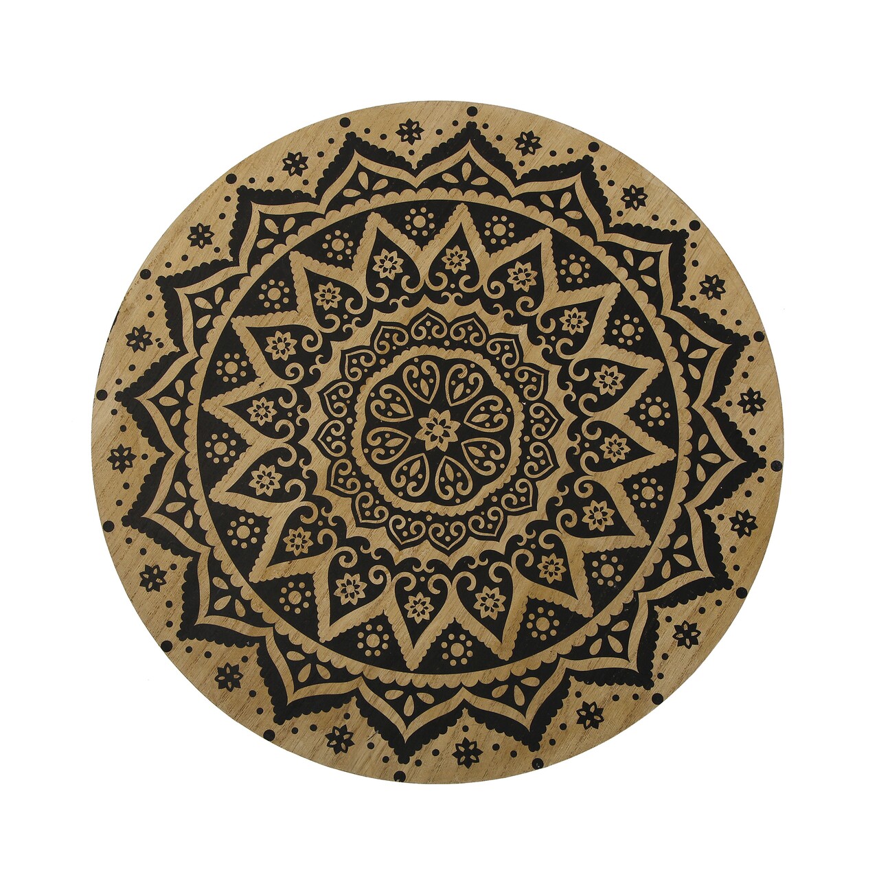 Masuta de cafea Mandala, Versa, Ø39.5x43 cm, lemn