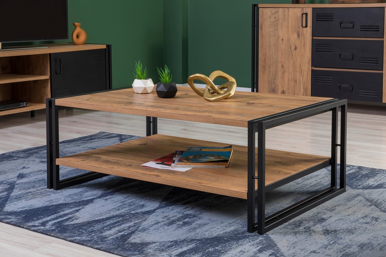 Set mobilier living, Sapphire, Cosmo Takım 23, PAL, Pin Atlantic / Negru