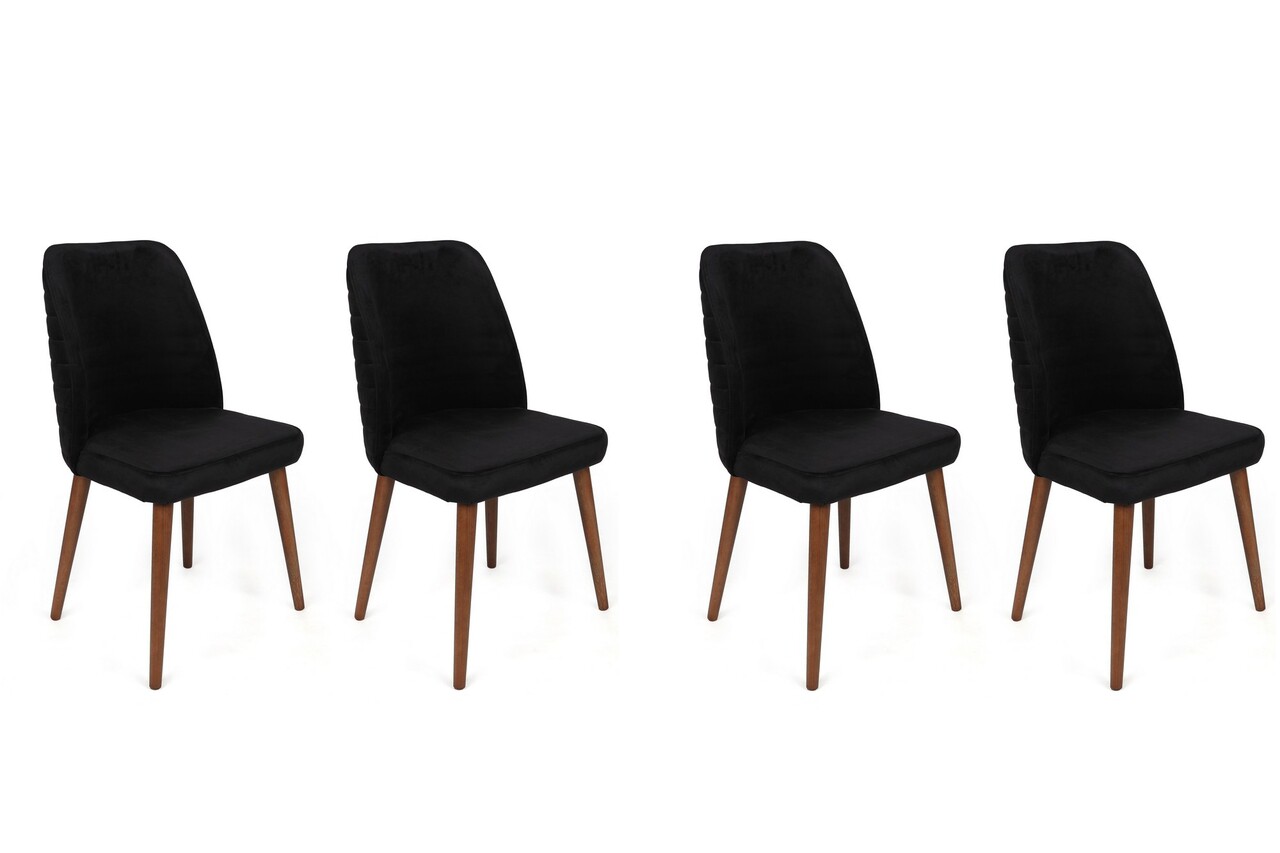 Set de scaune, Nmobb, Tutku-351 V4, Metal, Nuc negru