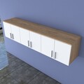 Raft de perete, Rani, EA114, 180x41 cm, PAL, Nuc/Alb