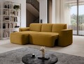 Coltar stanga 4 locuri ELTAP, Ume, 287x190x88 cm, lemn/poliester, mustar