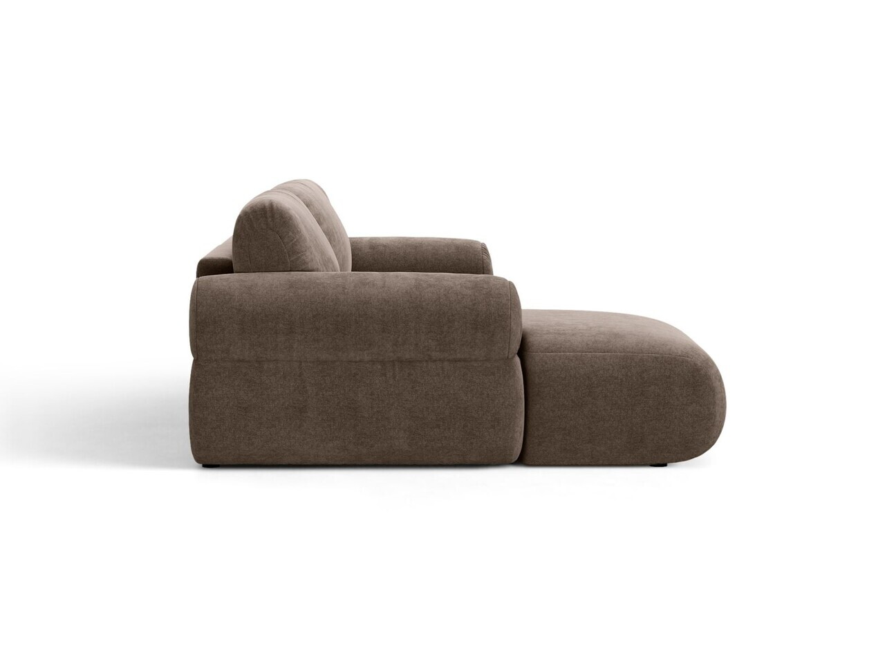 Coltar dreapta 4 locuri, Ophelia, Micadoni Home, 236x164x84 cm, tesatura structurata, cappuccino — imaginea 3
