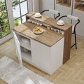 Masa de bucatarie, Hanah Home, 2800, 120x100x80 cm, PAL MELAMINAT, Pin Atlantic / Alb