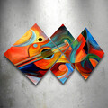 Set 4 tablouri decorative, 4MDF225928465, MDF, Imprimat UV, Multicolor