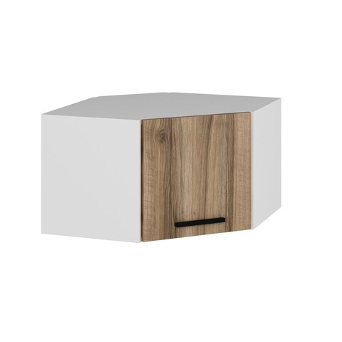 Dulap de perete, Minerva, Kale Corner, 74x45x54 cm, PAL, Alb / Dore