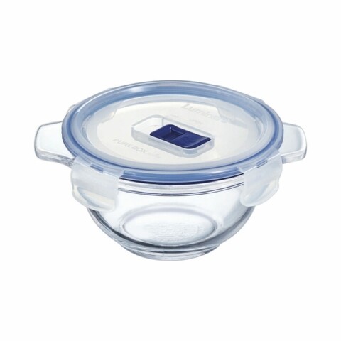 Caserola, Luminarc, Pure Box, 14 x 14 x 7 cm, 0.5 L, sticla, transparent